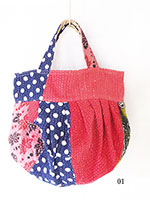 クレージーキルトのバルーンバッグ