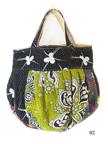 クレージーキルトのバルーンバッグ